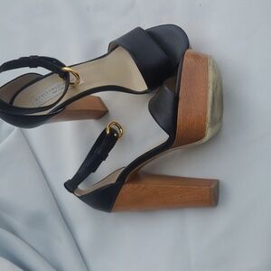 Auth Stella McCartney Black Ankle Strap Heels